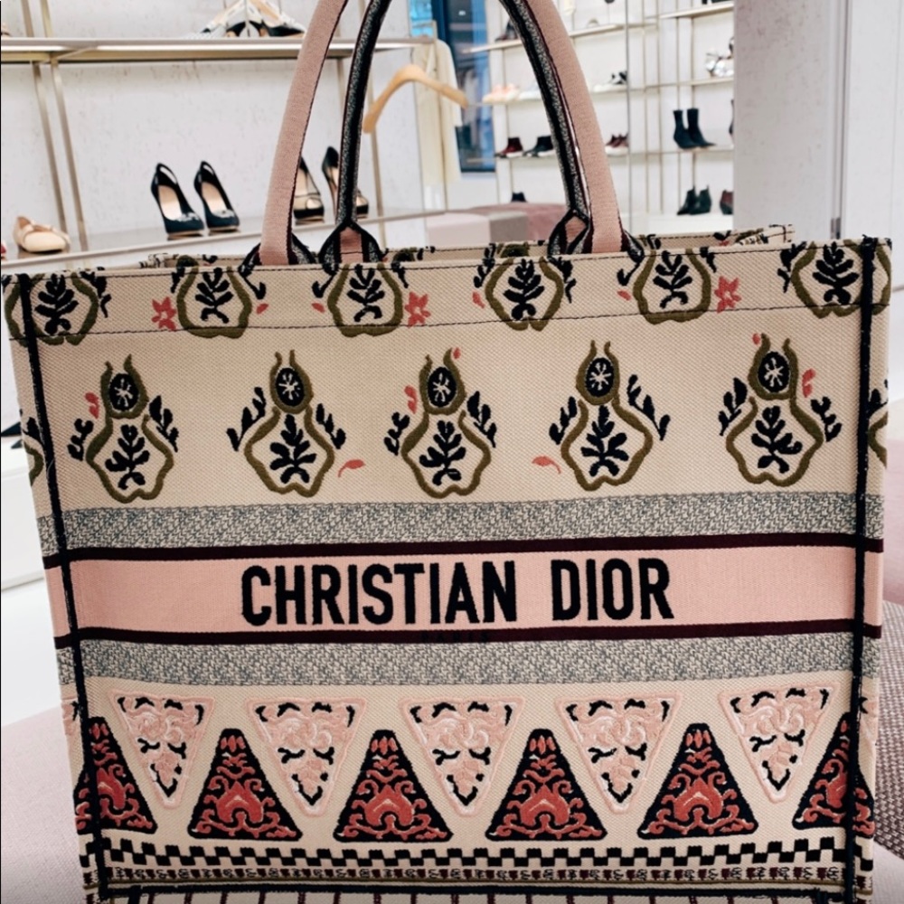 Christian Dior Canvas Book Tote